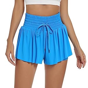 Blaosn Flowy Athletic Shorts for Women High Waisted Gym Yoga Workout Running Tennis Skirt Skort Cute Clothes Casual Summer