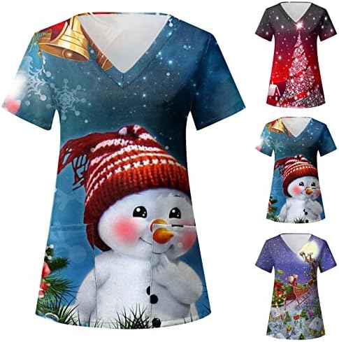 Weihnachts Kasack Pflegekleidung - Lustiges Schwein Motiv Berufsbekleidung