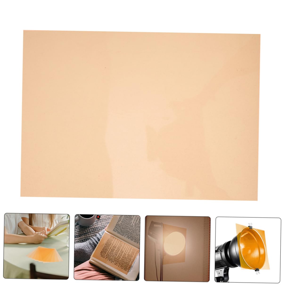 HOMSFOU Flashlight Light Filter 5 Pack PVC Film Light Gels Sheets for Lighting Effects