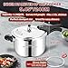 Stainless Steel Pressure Cooker 6.34 Quart, Heavy-Duty, Food-Grade, All Stovetop & Induction Compatible with Multi-Safety Lock System for Gas Electric Ceramic, Commercial Home Kitchen Use, Deeluban