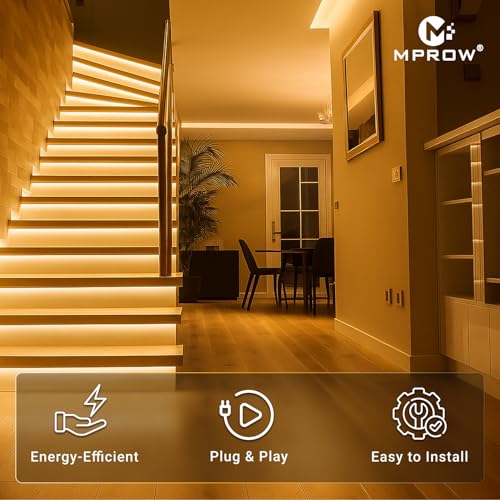 Image of MPROW 3 Meter LED Rope Light | 120 LEDs /Meter Waterproof Strip Light | Cove Light for False Ceiling, Diwali, Balcony & Indoor Decoration (Warm White)