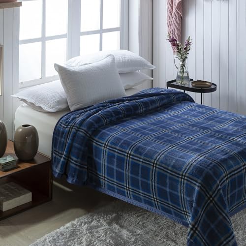 Cobertor de Casal com Cinta Azul, Dyuri Plus - Jolitex Ternille