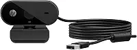 Webcam 1080p HP 320 - com Ajuste Automático de Luz, Conexão USB Plug and Play, Ângulo Largo de 66 Graus, Imagem Full HD com Microfone Integrado e Rotação 360 (53X26AA#ABL)