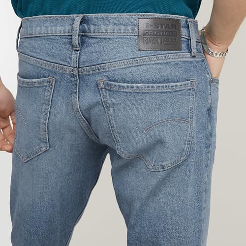 G-Star Herren Mosa Straight Jeans Jeans, Blau (Sun Faded Highcloud Restored D23692-d775-g726), 26W / 30L – Ansicht 5