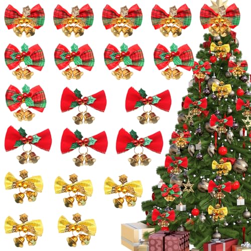Weihnachtskranz Schleifen,20pcs Weihnachtsdeko Schleifen...