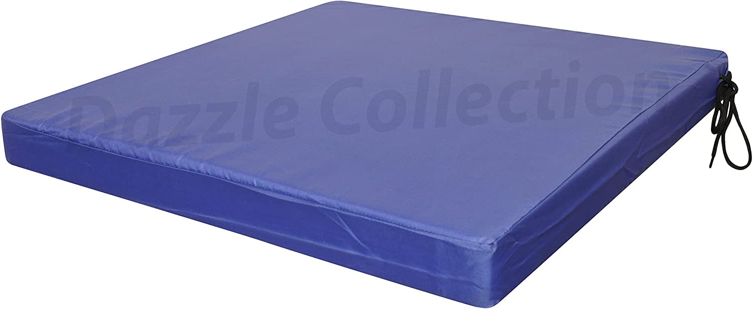 Dazzle Collection ®️ Garden Seat Pads Seat Cushions Waterproof Outdoor Indoor Seat Cushion Rattan Cushion Chair Seat Pads Garden Patio Chair Cushions (50cm x 50cm x 5cm, Royal Blue)