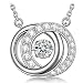 Necklace Dancing Heart Fruit of Love s925 Sterling Silver AAA CZ Pedant Necklace Swarovski Imitated Diamond Gemstone Jewelry for Women Birthday Gifts for Wife Christmas Gifts for Mom Grandma Sisters