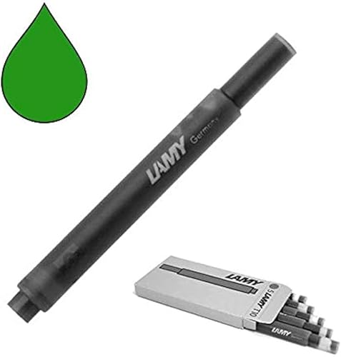Lamy Cartuchos de tinta para pluma estilográfica T10, 5 unidades, color verde