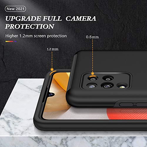 Image of Galaxy A42 5G Case for Samsung A42 Case Military Grade Shockproof Built-in Ring Holder Kickstand Car Mount Armor Heavy Duty Protective Case for Galaxy A42 Phone Case (Purple)