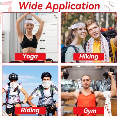 Image of 30Pcs Baseball Cooling Towels for Neck and Face 40 x 12 Inch Baseball Sports Team Gifts Workout Ice Towel for Gym Sweat Microfiber Breathable Chilly Bulk Neck Wraps for Athletes Camping Travel Outdoor