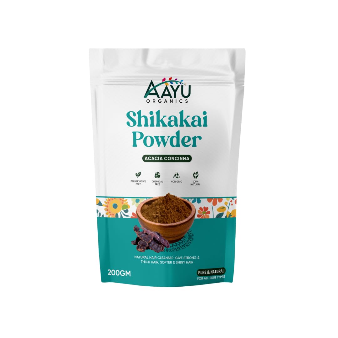 Aayu Organics Shikakai Powder, Natural Hair Cleanser, 200g pack of 1-image-23