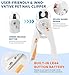 IPTPAS Pet Nail Clipper with Light for Cats & Small Dogs Puppies, Ultra Bright LED to Illuminate Nail Bloodline to Avoid Over Cutting, Extra-Sharp and Durable Cat Claw Trimmer with Nail File (White)