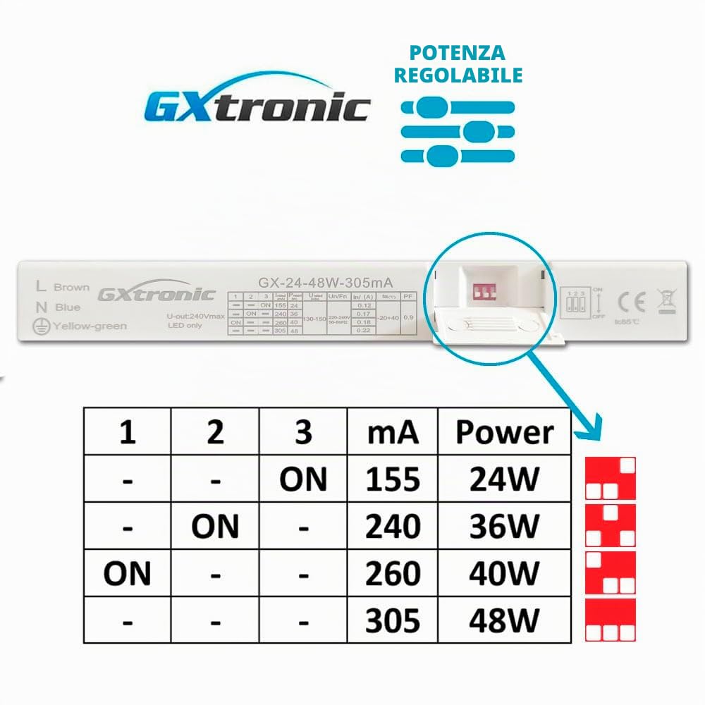 FactorLED Pack x10 Pannelli LED Slim 60x60 cm, 48W, non si sfalda, 5280 lumen, luce bianca 4000K, driver inclusi
