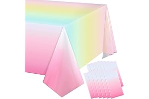 Rainbow 1st Birthday Decorations 3 Pack Pastel Rainbow Tablecloths