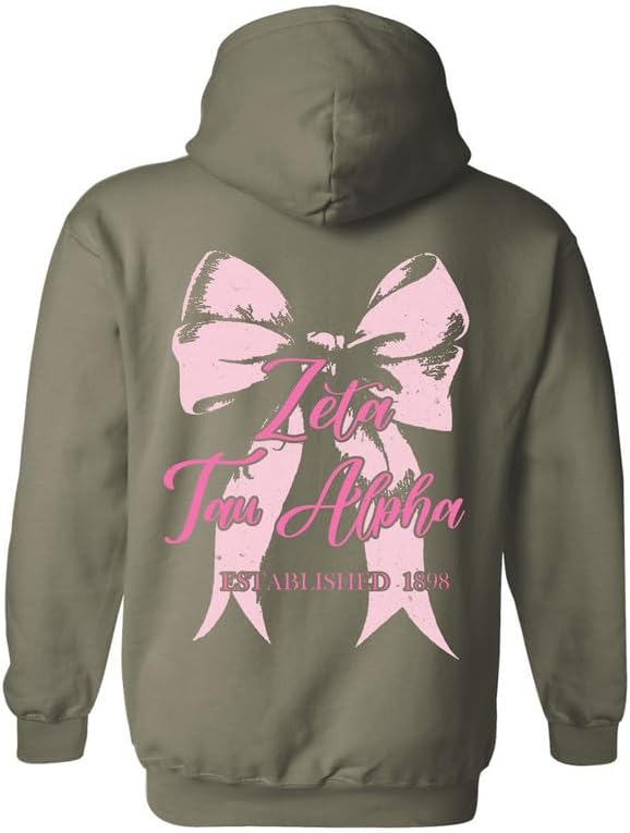 Zeta Tau Alpha Hoodie - Zeta Pink Ribbon Sweatshirt