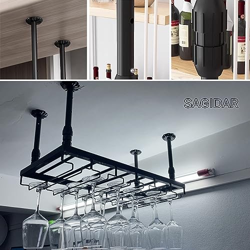 Soporte colgante para copas y botellas de vino 60cm miniatura 6