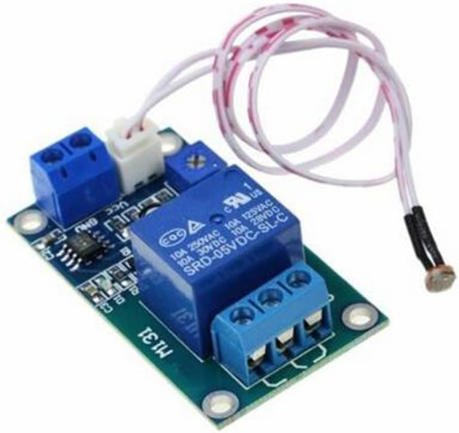 XH-M131 Light Sensor Module for Automatic Day Night Control Relay Switch Compatible with 5V 12V 24V DC Power Supply (5V)