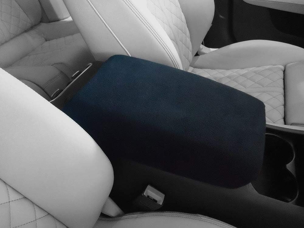 Car Console Covers Plus Made in USA Designed for Jeep Cherokee 2010-2024 Fleece Auto Armrest Center Console Cover Protector Black