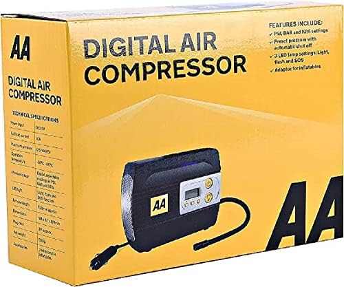 AA Digital Tyre Pressure Gauge AA1634 - Easy to Use on Cars Motorbikes Vans Bicycles - Backlit LCD Screen - 0-100 PSI/0-6.55 Bar