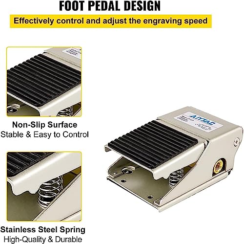 Grabador neumático ZIJINGY de un solo extremo con impacto de 1400 RPM para grabado 4