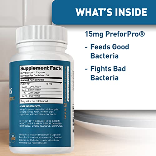 Dr. Tobias Prebiotics – Helps Support Digestion & Gut Health, Feed Good Probiotic Bacteria, Gut Immune Function – Vegan & Non-Gmo Dietary Fiber Supplement – 1 Daily, 30 Capsules #TOP1