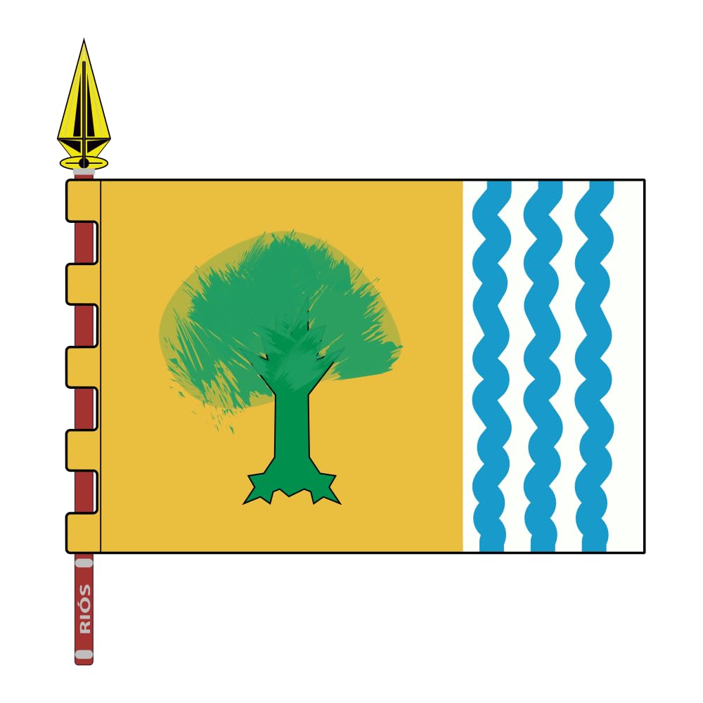 Drapeau Riós Ourense GALIZA grand format tissu résistant extérieur