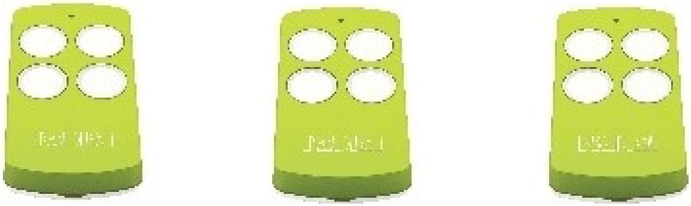 Fadini VIX 53 handzender - 4-kanaals - 868,19 MHz - Limoen groen | Handel B.V