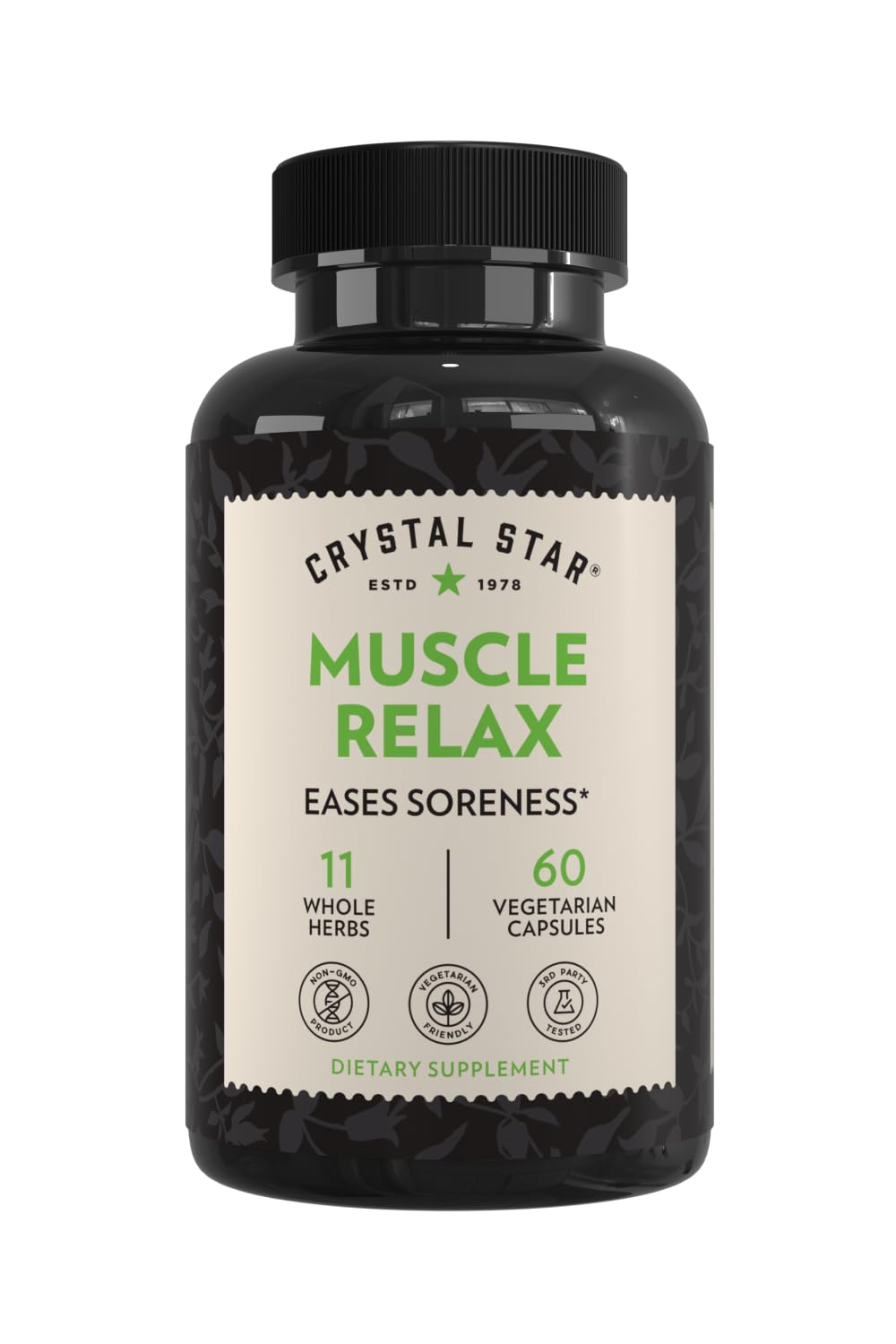 Muscle Relax (60 Capsules) – Herbal Relief from Sore Muscles, Cramps & Spasms – Valerian Root, Jamaica Dogwood & Cramp Bark - Non-GMO