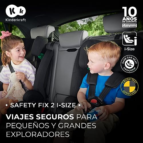 Miniatura 2 de Kinderkraft Safety Fix 2 I-Size 75-150 Cm Silla Coche Grupo 1 2 3 Isofix, Asiento Niño Coche, Arnés Interior De 5 Puntos, Reposacabezas Ajustar, Asiento Amplio Y Blando, Reductor Modular, Gris