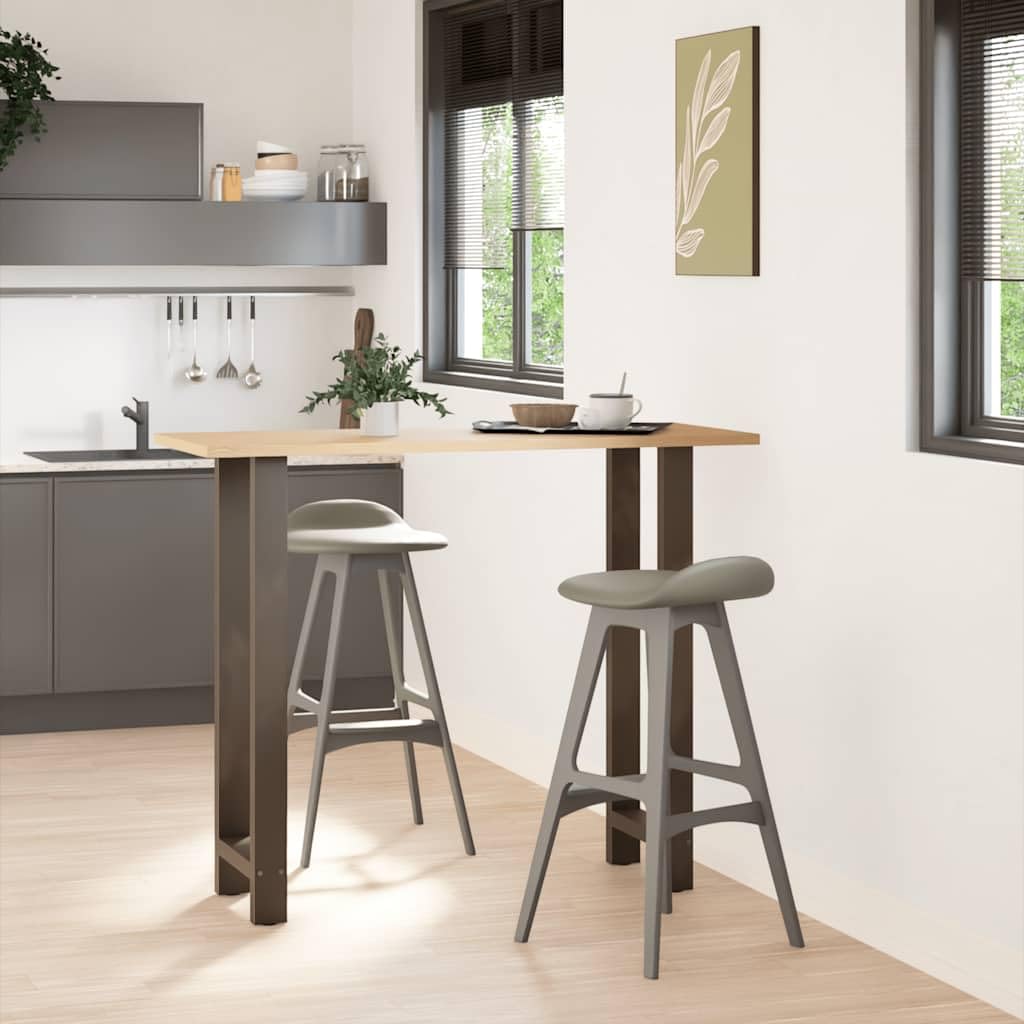 vidaXL Patas para Mesa de Bar de Acero Natural (2 Unidades, 50 x 110-111 cm)