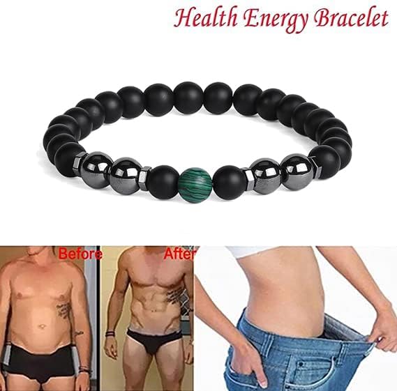 Miniatura 3 de Tobillera de obsidiana negra para mujer, antihinchazón, drenaje linfático, hematita, terapia magnética, tobillera de chakras, cuentas de yoga,