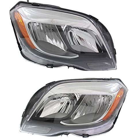 Garage-Pro Driver and Passenger Side Headlight for Mercedes Benz GLK350 4Matic Base 2013-2015 Also Fits GLK250 Halogen With bulb(s) Replaces# 2048204239 2048204139 Cover