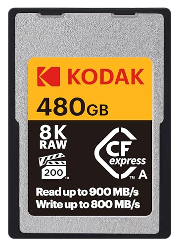 Kodak CFexpress�J�[�h�^�C�vA 480GB - �����\ 1700MBps �ǂݎ�葬�x - �v���t�F�b�V���i���O���[�h�̃J�[�h 8K/4K�r�f�I�ƃJ�����ɑΉ�