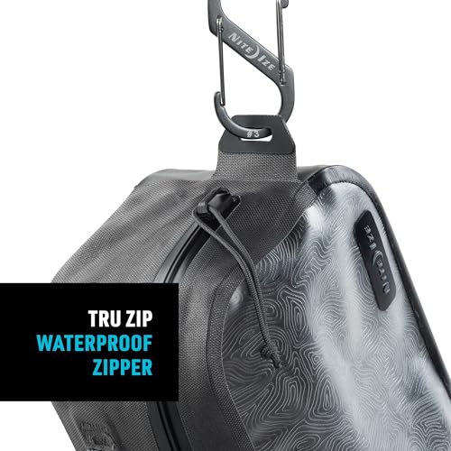 Nite Ize RunOff Bolsa de embalaje impermeable - Bolsa impermeable para viaje - Bolsa seca de viaje con compresión - Carbón, Pequeña miniatura 3