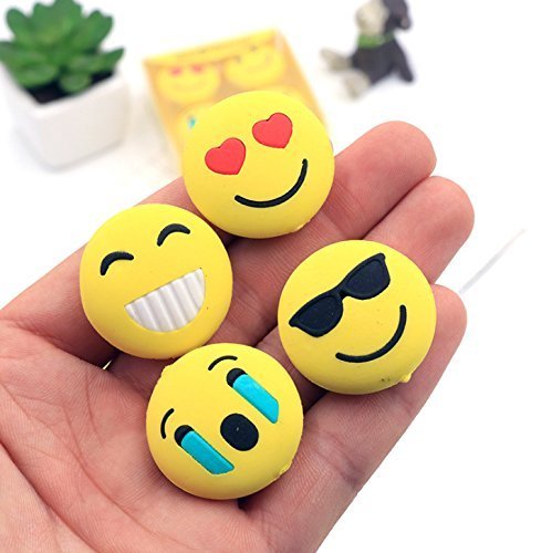 Buy LIGHTER HOUSE  Cute Smiley Face Look Eraser (4 Packs/16 Pcs./Lots)  Online at Low Prices in India
