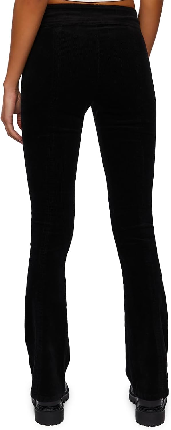 Forever 21 Womens Corduroy Belted Flare Pants - Image 4