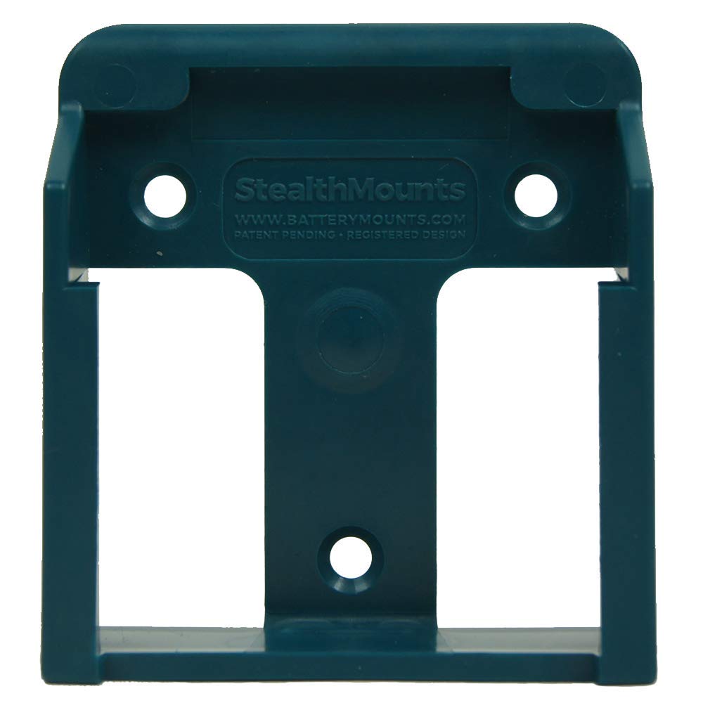 StealthMounts Blue Battery Mounts Compatible with Makita 18V LXT – 6 Pack Wall & Bench Battery Holders | Power Tool Battery Storage Organiser | Heavy Duty ABS | Made in the UK