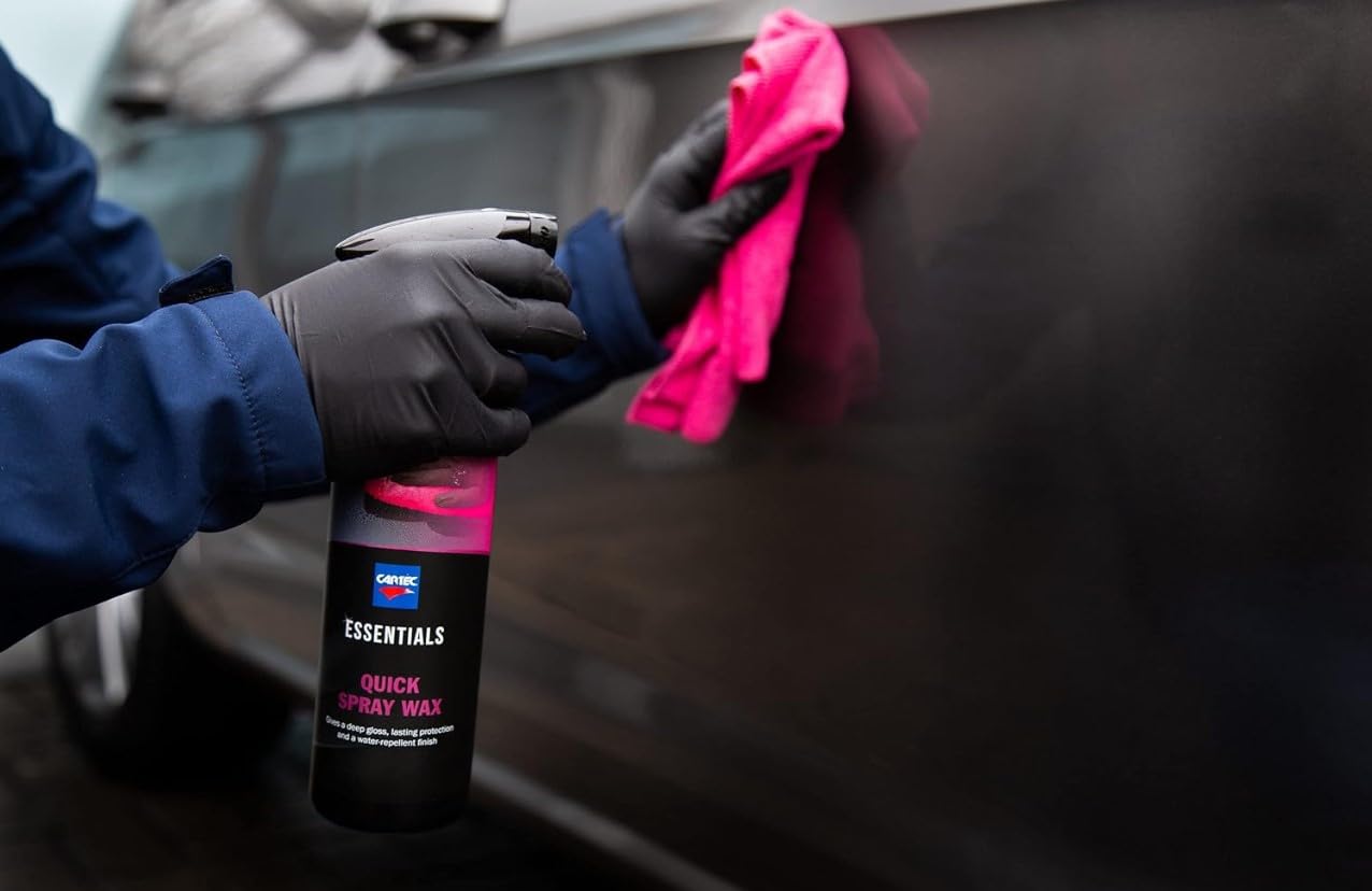 Cartec Cera Liquida per Auto Metallizzate, Opache, Perlate e Pastello Essentials Quick Spray Wax - 500ML - KIT PROMOZIONE 5 PEZZI