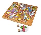 Jeu de l'oie en bois Jeujura - 11869- Jeux de Société-Coffret Bois Oie Acidule