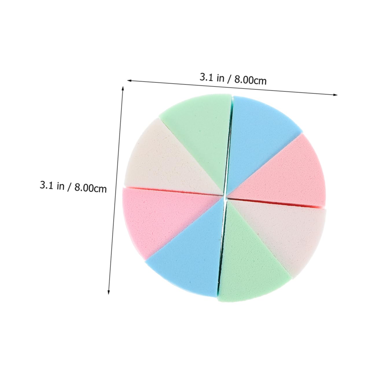 FOMIYES 3 Sets Wedge Makeup Sponges Dual Use Facial Pads for Wet Dry Application Compact and Safe Makeup for Beauty Any Occasion