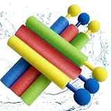 YIPFEN Pack de 6 Pistolas de Agua de Espuma EVA para Niños, Juguetes Acuáticos de Bomba Suave y Ligera, Sin BPA, Perfectas para Piscina, Playa y Batallas de Agua
