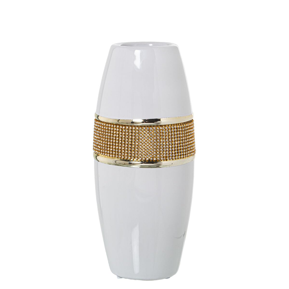Alexandra House Living Ceramic White Vase 11 x 27 cm