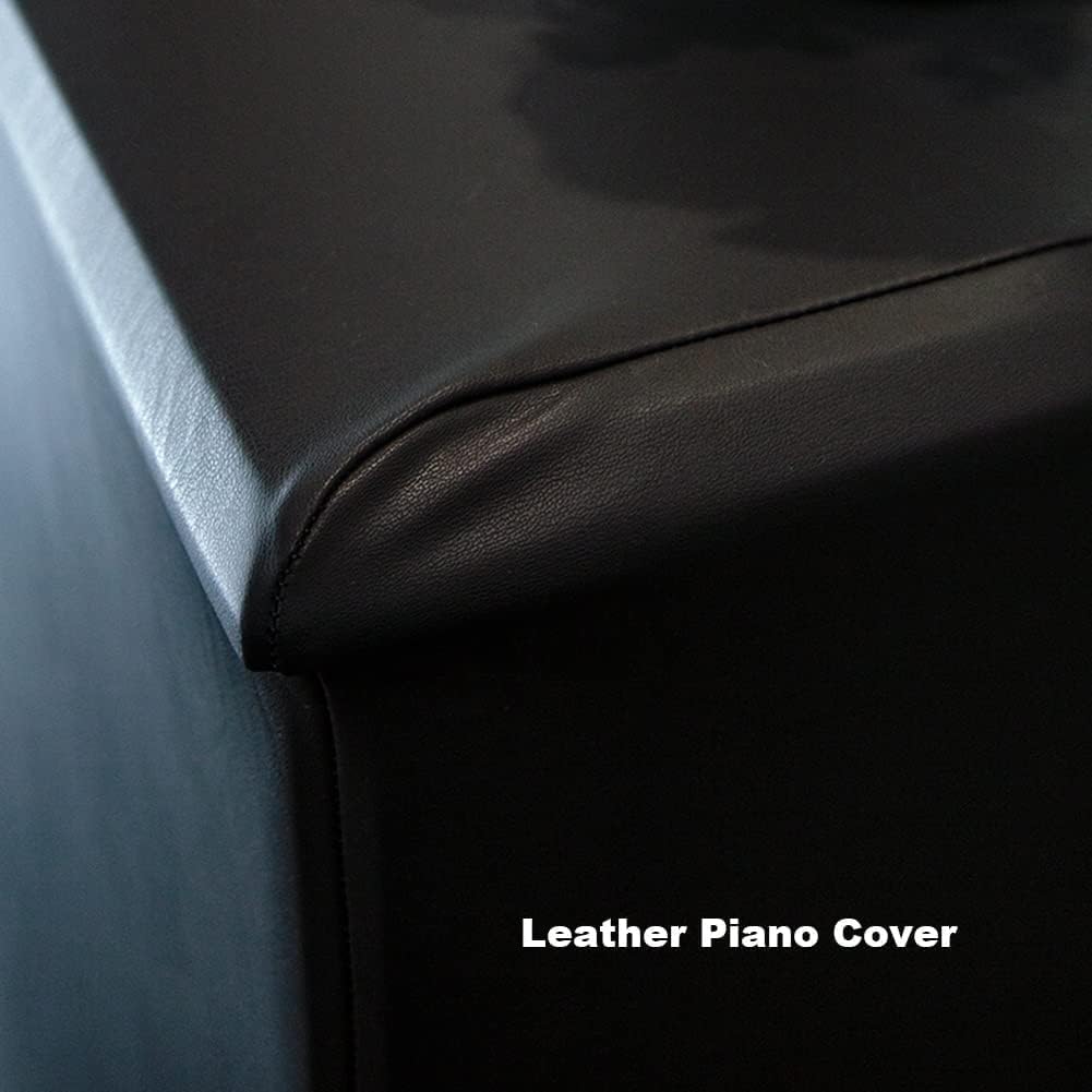 Universal Piano Cover, Upright Piano Decorative Cover, Half-Pack Devise, Length 140-160cm / Height 112-135cm, Multiple Colors, Dustproof + Waterproof,A,Black