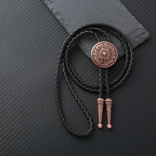 Image of Jeilwiy Bolo Tie for Men, Western Bolero Tie Cowboy Ties Native American Cowgirl Bolo Tie Accessories for Men Women