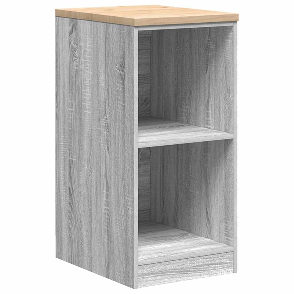 vidaXL Armoire de Rangement de Garage Sonoma Gris 40x51x85 cm Bois pin, Armoire, Armoire à Outils, Armoire Basse, Armoire de Garage