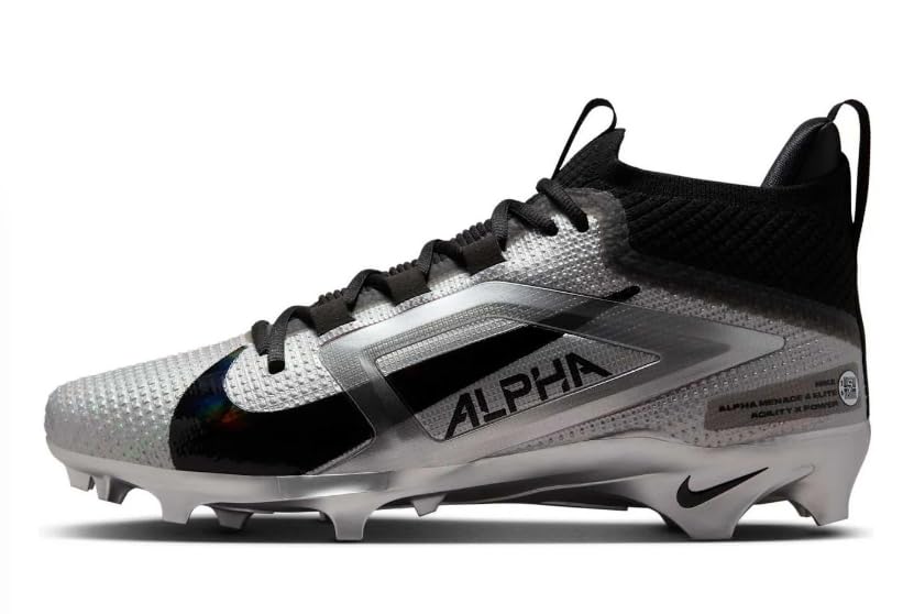 Image of Nike Alpha Menace 4 Elite Football Cleats (FD7036-600, University Red /Team Red /Black /White)