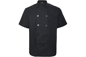 TopTie Unisex Short Sleeve Chef Coat Jacket