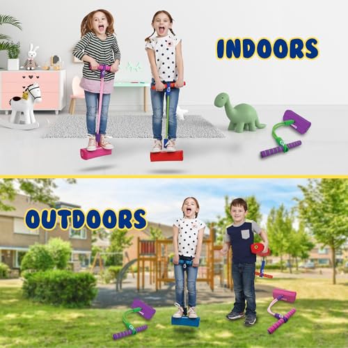 Image of New Bounce Pogo Stick for Toddlers, Foam Jumper, Ages 3+ | Foam Jumper, Age 3,4,5,6,7,8, Outdoor Jumping Toys, Birthday Gift for Toddler Girls and Boys