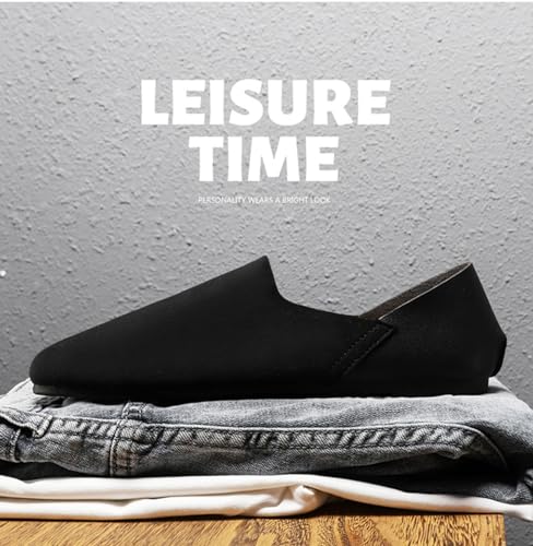 Myallfeet Men's Fashion Suede Overlay Soft Bottom Breathable Loafers Shoes Deluxe Comfortable Soft Leather Non-Slip Casual Shoes4