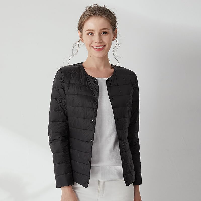 Women's Slim Fit Portable Down Jackets 90% Duck Down Crewneck Lightweight Down Jackets3